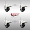 Service Caster 3 Inch 316SS Soft Rubber Wheel Swivel 1/2 Inch Threaded Stem Caster Set Lock Brake SCC-SS316TSTTL20S314-SRS-121315-4 - alternate 3